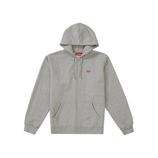 Supreme Small Box Zip Up Sweatshirt- Heather Grey