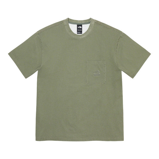 Supreme®/The North Face® Pigment Printed Pocket Tee- Olive