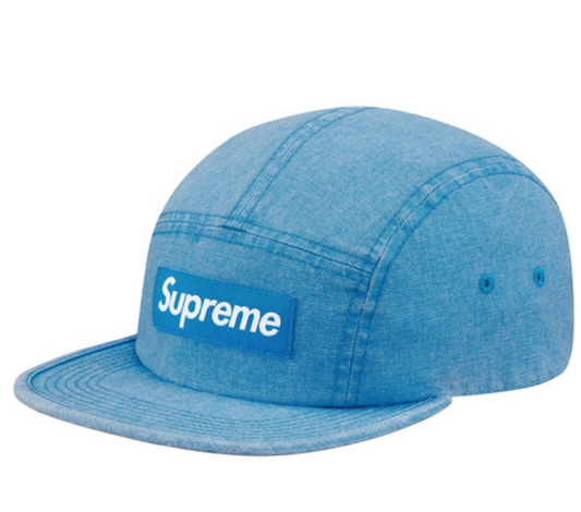 Supreme Washed canvas camp cap - Blue