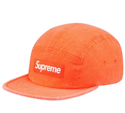 Supreme Washed canvas camp cap - Orange