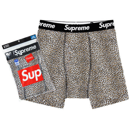 Supreme Hanes Leopard Boxer Briefs (2 Pack)- Leopard