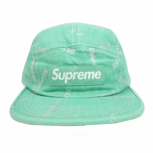 SUPREME Denim Logo Camp Cap SS17 Supreme Box Logo - green