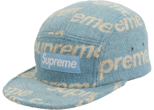 Supreme Harris Tweed Camp Cap- Light Blue