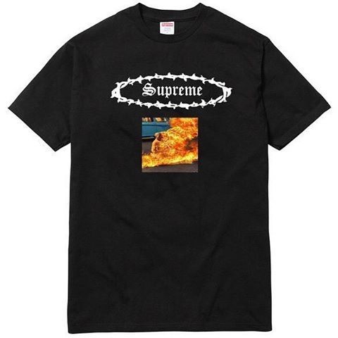 Supreme Burning Monk Tee- Black