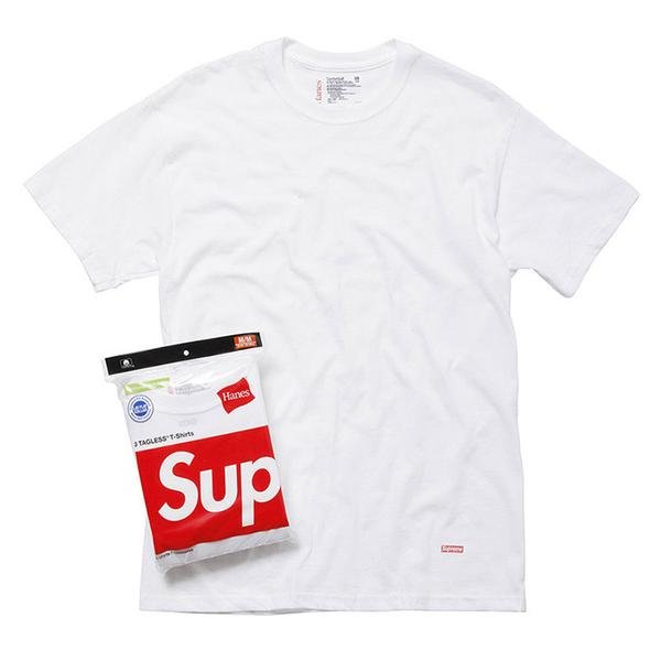 Supreme/Hanes Tagless Tees - White (3 Pack)