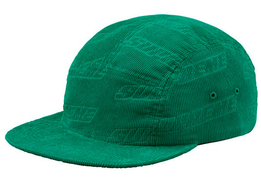 Supreme Embossed Logo Corduroy Camp Cap- Teal