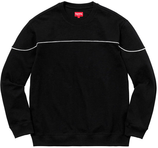 Supreme Yoke Piping L/S Top- Black